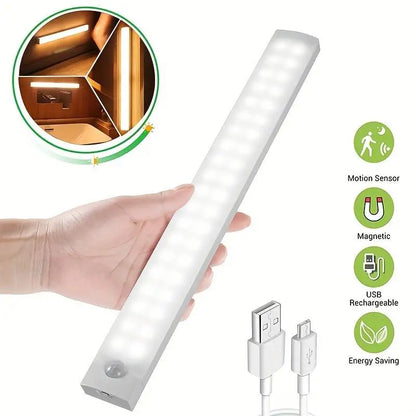 LED Motion Sensor Light Wireless USB Rechargeable Lamp